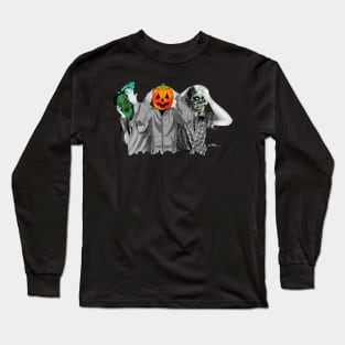 Halloween Mask Trio - colour splash Long Sleeve T-Shirt